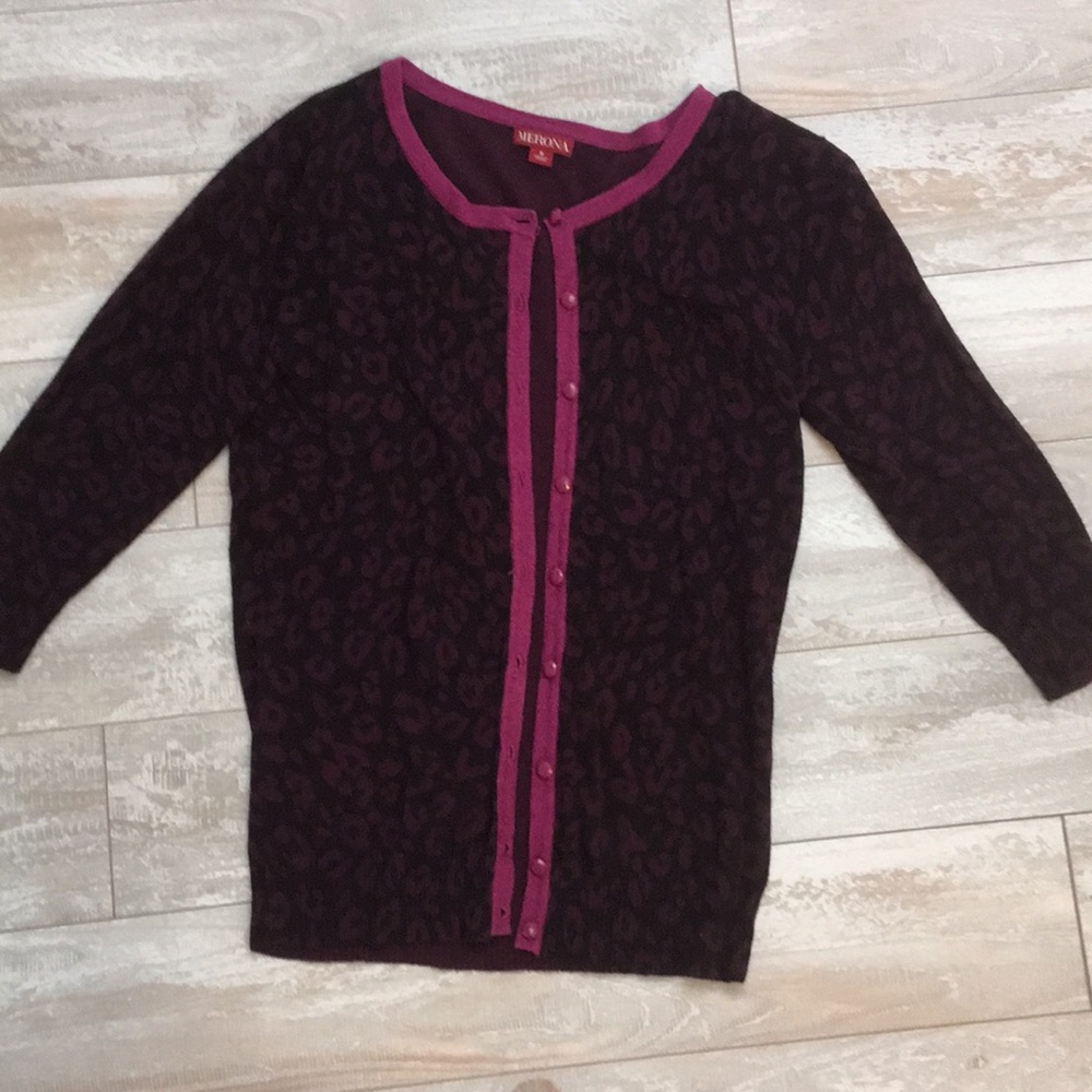 Merona animal print cardigan